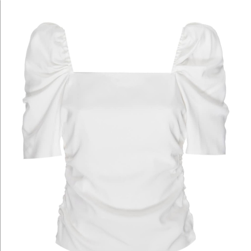 FRAME - silk puffy sleeve blouse - medium NWT